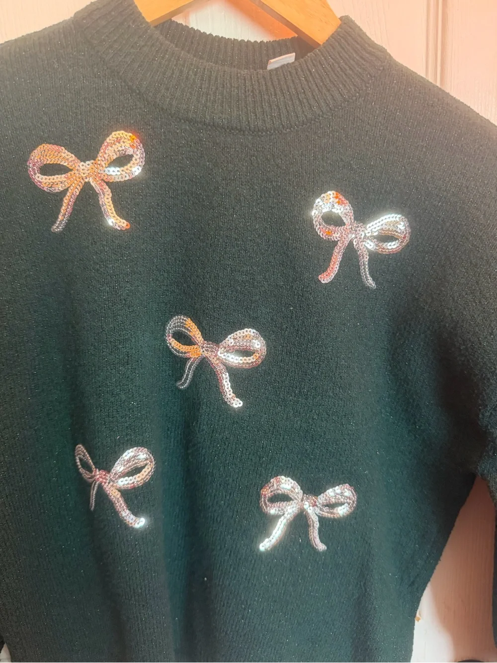 The Children's Place Sweater with Silver Sequin Bows